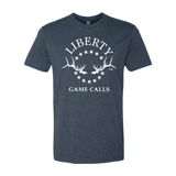 Men's T-Shirt: White Logo - Liberty Game Calls 
