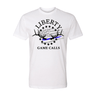 Men's T-Shirt: Thin Blue Line Flag Logo - Liberty Game Calls 