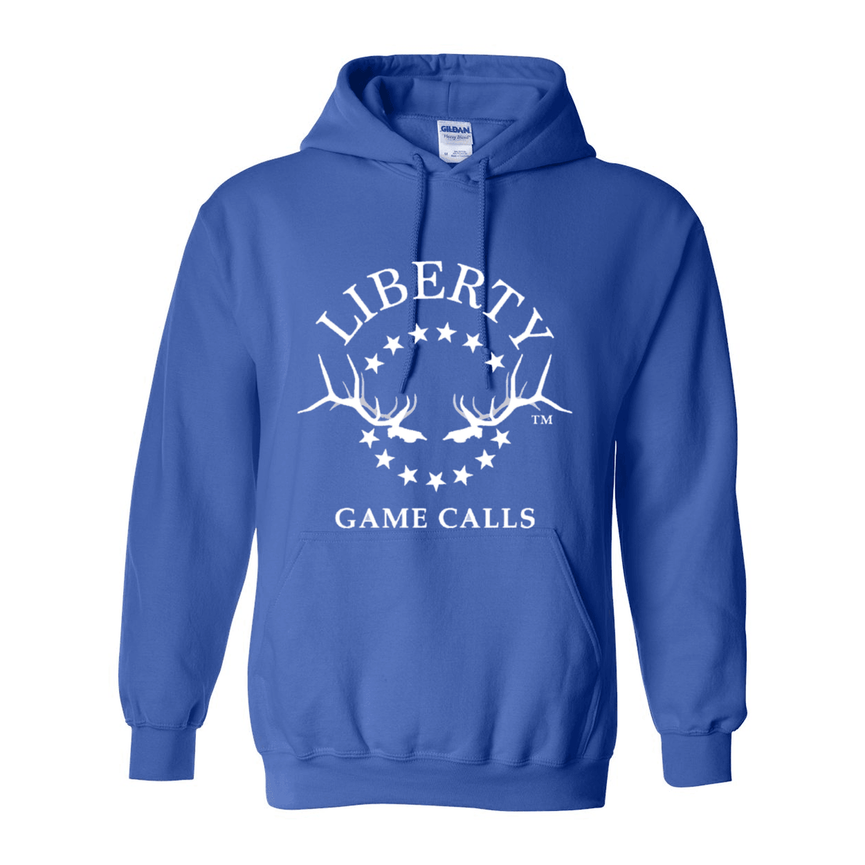 Hooded Sweatshirt: White Logo - Liberty Game Calls 
