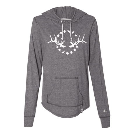 Women's Lightweight Shirt: Simple White Logo - Liberty Game Calls 