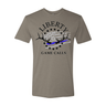 Men's T-Shirt: Thin Blue Line Flag Logo - Liberty Game Calls 
