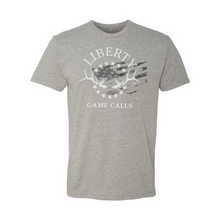 Men's White Logo With Flag  Printed Hunting Tees